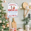 Snowflake Cafe Sign Hot Cocoa Christmas Wooden Hanging Sign for
