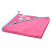 Playshoes Unisex Children's Terry Cloth Hooded Towel, 18 - Pink