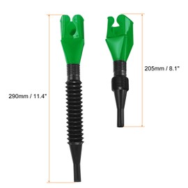 HARFINGTON 2pcs Flexible Snap Funnel, Universal Plastic Draining Oil Tool Retractable Automotive Fuel Funnel for Cars and Motorcycles, Green