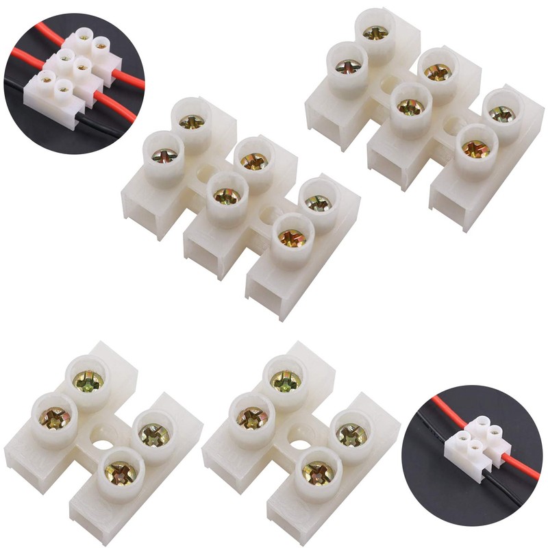 Tnisesm/30Pcs Quick Connect Screw Terminal Block 2/3 Position Wire Connectors