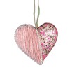 3Pcs Baby Pink Heart 12cm - Christmas Tree Hanging Decorations