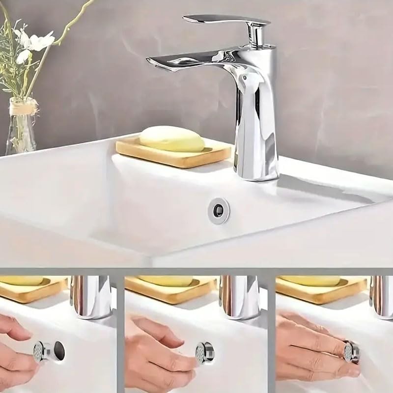 NOIAFZY 8 Pieces Pack Plastic Chrome Plated Circular Drainage Cover
