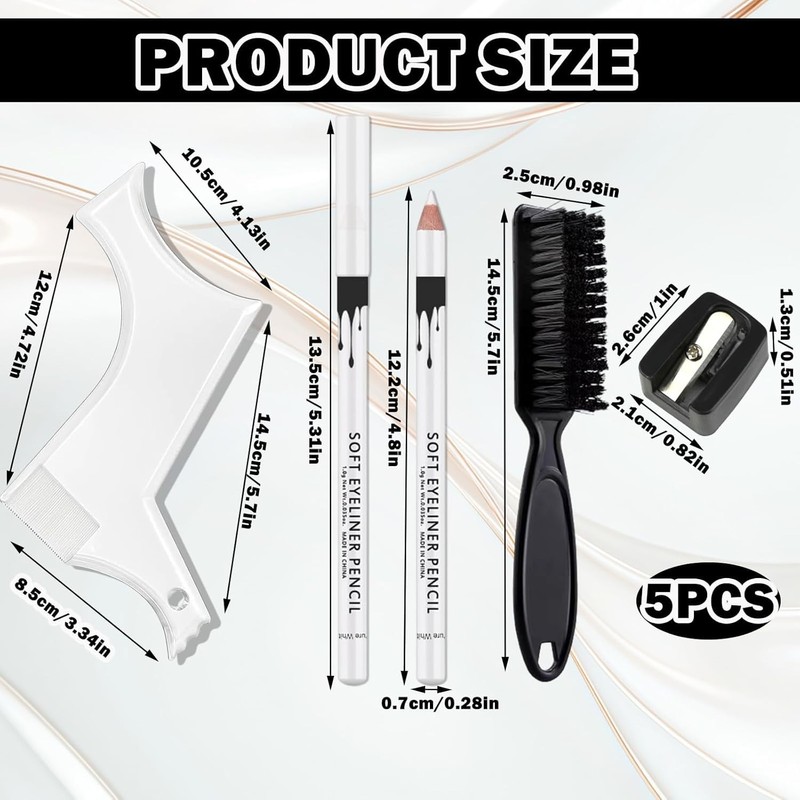 YTAXYZWR Set 5 Pezzi per Modellare Barba e Linee dei