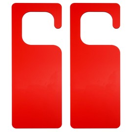 sourcing map 2Pcs Door Hanger Signs, 9.84" Acrylic Sign Door Knob Hangers DIY Blank Door Tag for Crafts Home Office, Watermelon Red