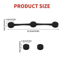 Lyreh Air Fryer Magnet Kit, Universal Fit with 4 Silicone Strips and 8 Buckles High Temp Resistant Food Grade Holds Parchment Liners Securely & Protects Basket (Black)