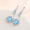 Love Heart Crystal Dangle Earrings for Women Girl Mum Mothers