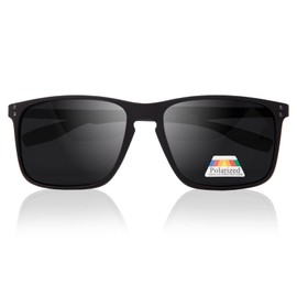 Epavouos 2 Pack Polarised Sunglasses Sports Glasses UV400 Leisure Style, Black + grey