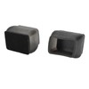 20 Pcs Chair Leg Floor Protector Rectangular Transparent Black Felt