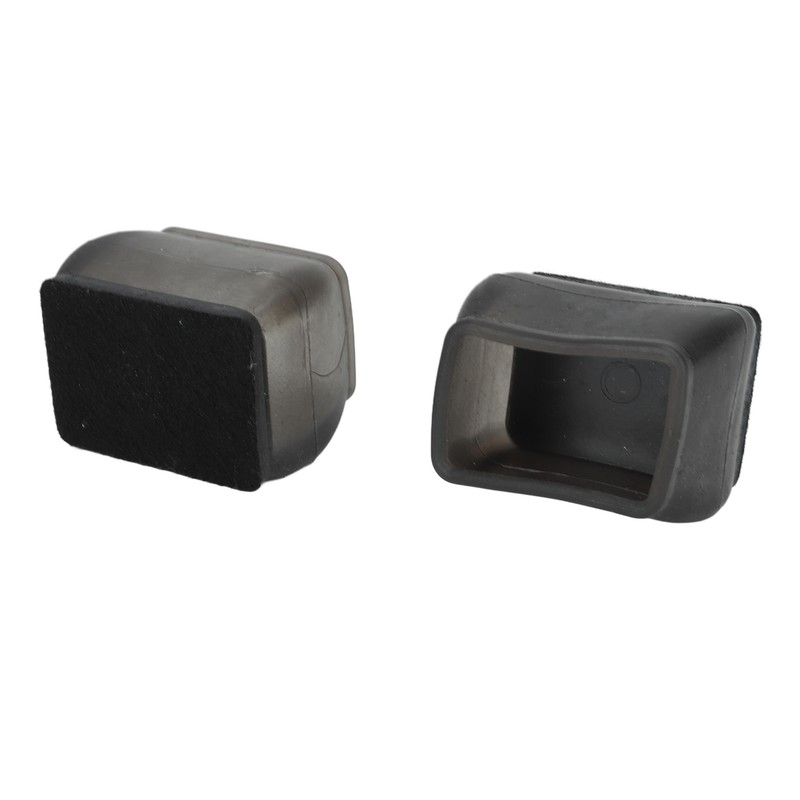 20 Pcs Chair Leg Floor Protector Rectangular Transparent Black Felt