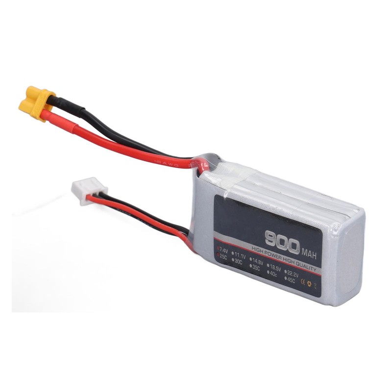 LiPo Battery 25C 900mAh XT30 Connector Stable Powerful Performance RC