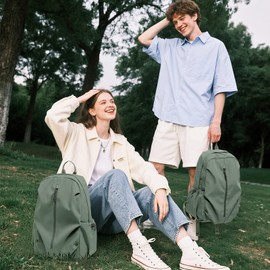 HYC00 School Backpack Teenager Girls School Bag Backpack Girls Teenager School College Backpack Women's Backpack Casual Daypack Laptop Backpack 15.6 Inch Women's Daypack Book Bag, I3-green (light), M