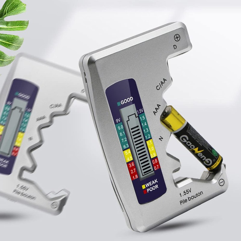 Mesee Universal Battery Tester with LCD Display, Multi Purpose Digital