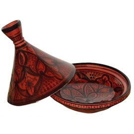 Moroccan Handmade Serving Tagine Exquisite Ceramic Vivid colors Original 6.5 Inches in Diameter