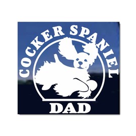 Cocker Spaniel Dad | NickerStickers® Jumping Cocker Spaniel Gun Dog Vinyl Decal Sticker