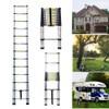 12.5ft Aluminum Telescoping Ladder Folding Extension Step Multi Purpose Loft