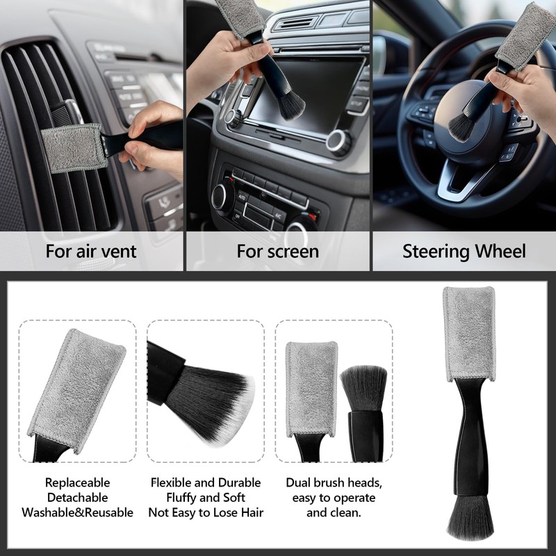Vytulz 4 Pack Car Wheel Brush Kit - Soft, Scratch-Free