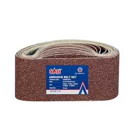SALI Sanding Belts Pack of 15 75 x 457 mm Sanding Belt Set Mix Pack (3 x Grit 40/60/80/100/120) Belt Sandpaper for Belt Sander Sanding Machine for Wood Metal Grinding, Filing, Sharpening and Rust