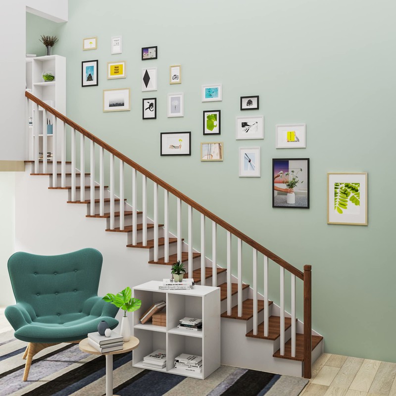 Woltu Picture Frame Artos Style Wood Frame, Photo Gallery Glass
