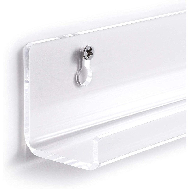 HIIMIEI Acrylic Vinyl Record Wall Mount Shelf, Holder for LP