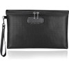 Fireproof Document Bag with Lock, 25*17cm Fireproof Waterproof Money Bag