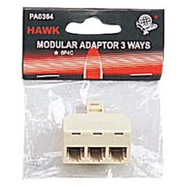 HAWK 1.5" X 7/8" Modular Adaptor | Triple-Port Design | Space-Saving & Efficient | Connect Multiple Devices Simultaneously | Streamlined Office Solution