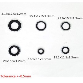 BOOMBOOST O Ring Assortment Repair Tool Sealing Gasket Washer Set 30pcs Air Conditioner Pump Washer A/C Compressor