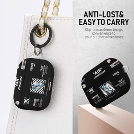 Gedicht for Airpods Pro Case, Cute Cool Blue Shoes Pattern TPU Soft Cases for Airpods Pro Case 1st Gen, Shockproof for Airpods Pro 2019 Case Men Women with Cleaner Kit & Keychain