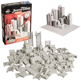 Monster Adventure Terrain- 121pc Paintable Specialty Accessories and Tiles Expansion Set- Modular and Stackable 3-D Tabletop World Builder Compatible with DND Dungeons Dragons, Pathfinder All RPG Game