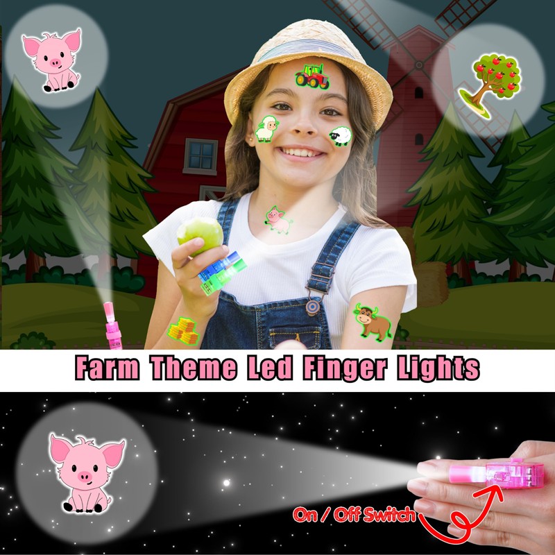 72 PCS Farm Party Favors – 48 PCS Tattoos &