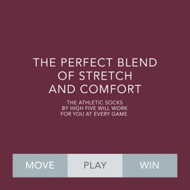 High Five Versatile Performance Knee-High Athletic Socks for Soccer, Football, and Softball, Maroon (Hlw), Large