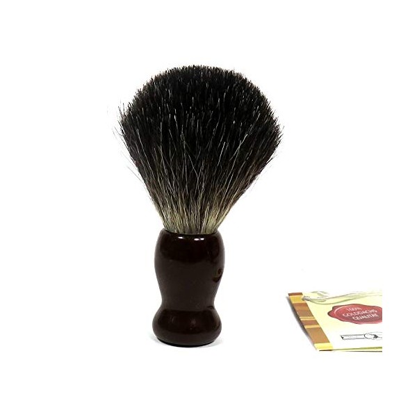 Golddachs Shaving Brush, 100% Badger Hair, Brown
