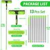 RIZENCE 4.5M/14.7ft Window Cleaning Squeegee Tools, 3-in-1 Window Washing Kit