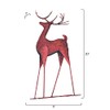 20" Red Metal Standing Reindeer