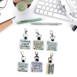 YOUNAFEN Emotional Support Keychain Snap Button Keyring Charm Car Key Holder Bag Pendant Keychain Accessories for Girl Gift, A