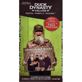 Duck Dynasty 32 Valentines Cards with Stickers and Bonus Poster