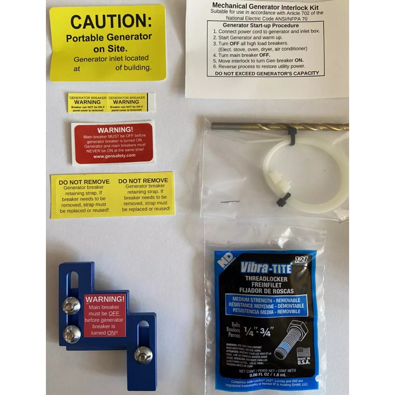 GenSafety Generator Interlock Kit for Challenger, Westinghouse, Thomas & Betts