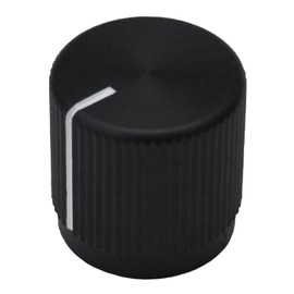 6mm Round Hole 15mm Short Solid Aluminium Control Knob for HiFi Volume Pack of 2 (Black)