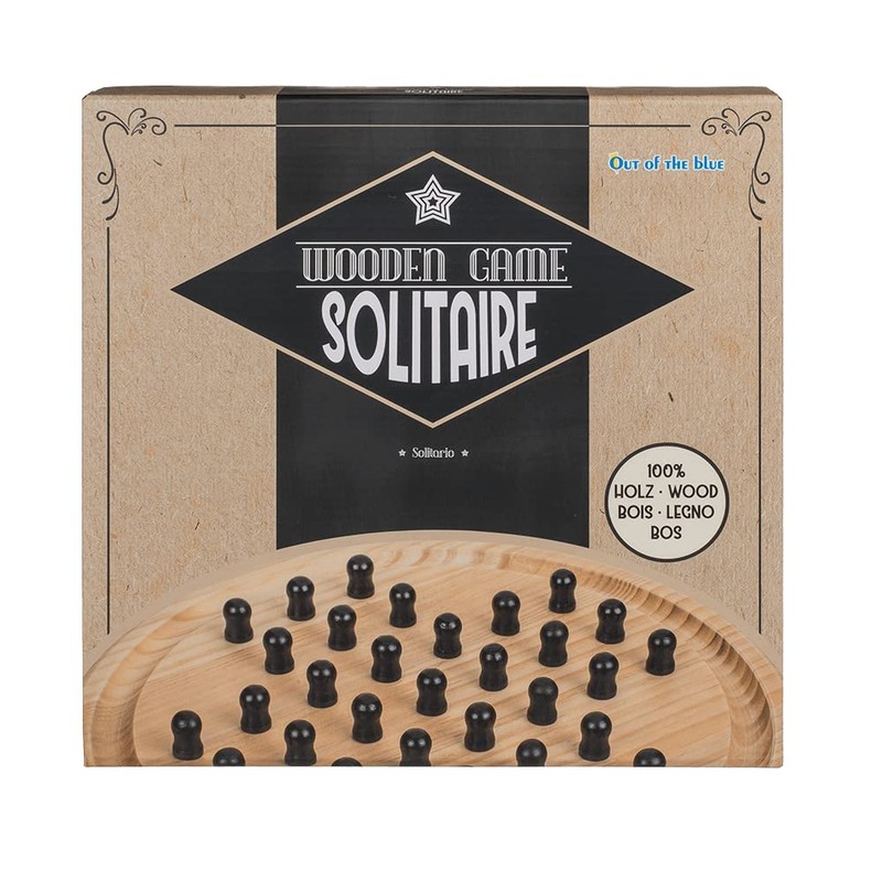 Out of the blue Wooden Board Game Solitaire Approx. 28.5