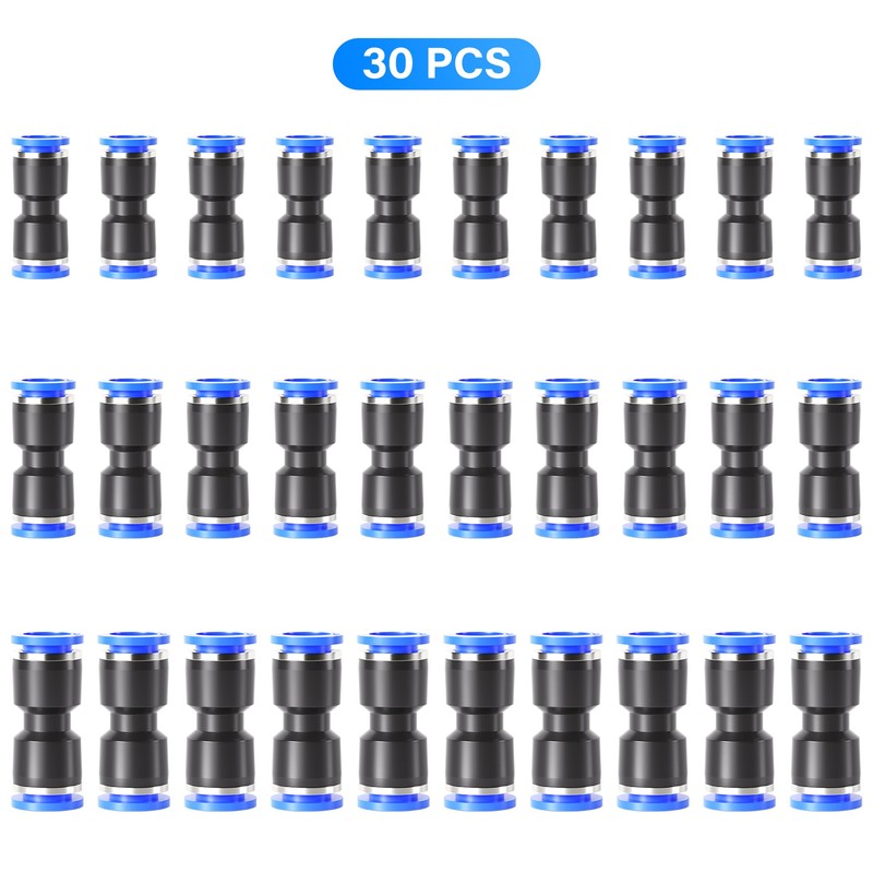 TAILONZ PNEUMATIC 30 pcs Straight Push Connectors Plastic Quick Release