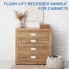 PATIKIL Recessed Pull Door Handle, 4 Pack Invisible Flush Pull
