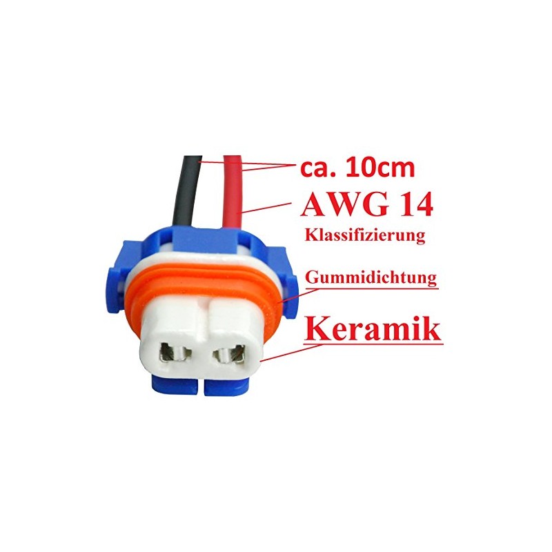 Intersale 2x Ceramic Socket HB4 9006 P22d 51W-100W Suitable for