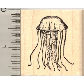 Jellyfish Rubber Stamp, Jellies, Free-Swimming Marine Animals