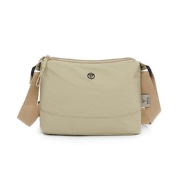 MaBanocota Splash Guard Nylon Shoulder Bag Multilayer Large Capacity Small Square Bag Hiking Bag Fashionable ID Shoulder Bag Lightweight Carry Bag, khaki