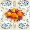 100Pcs Fall Oval Paper Plates Thanksgiving Plates Large 10" X