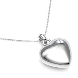 Agalea | Collar con Dije de Corazon Abombado de Plata esterlina ley .925 para Mujer