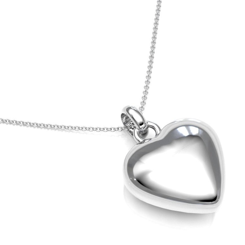 Agalea | Collar con Dije de Corazon Abombado de Plata