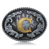 Btilasif Western Belt Buckle Western Cowboy Initial Letters ABCDJMR to