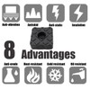 QY 12PCS Black Color Square Shape Rubber Non Slip Non