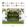 PHMOJEN 7x5ft Wedding Backdrop, Vinyl White Curtain Floral Grass Wall