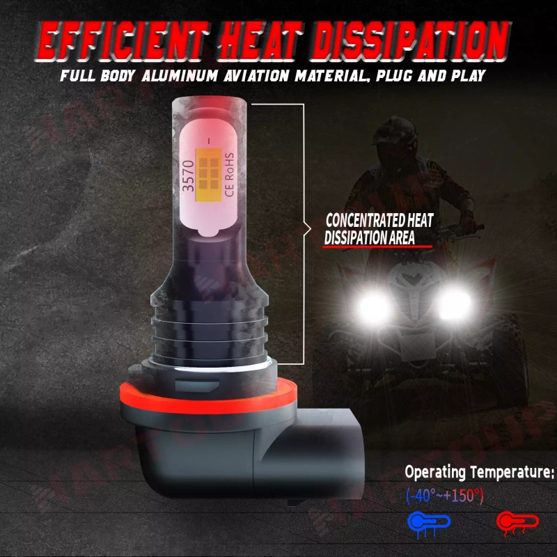 AQJ For Honda 33150-HN5-670 Headlight Bulb ATV For Ranger Rubicon